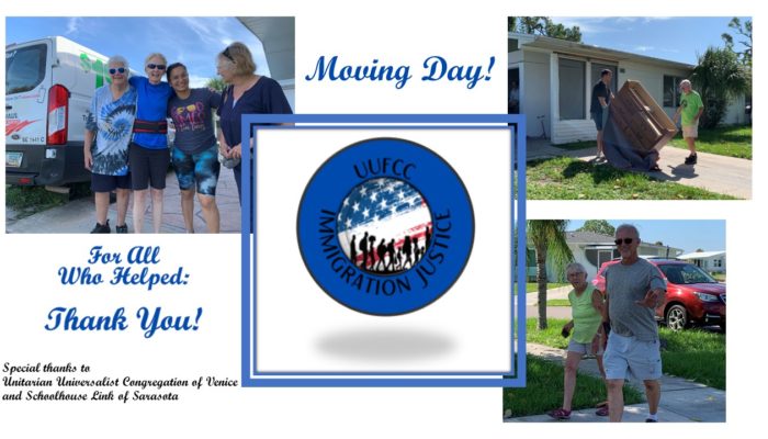 Moving Day with pictures of fellowship members
