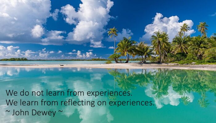 We do not learn from experiences. We learn from reflecting on experiences